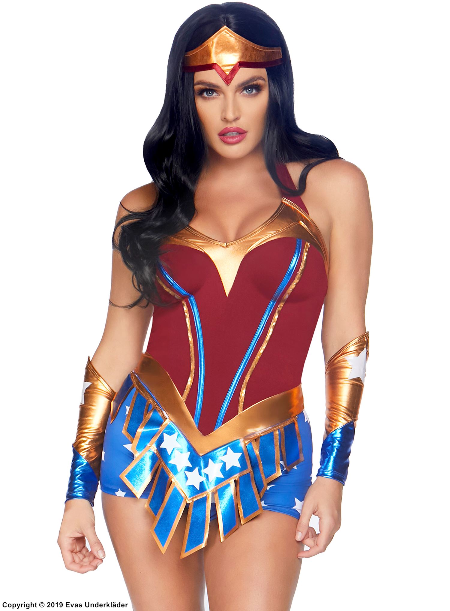 Wonder Woman, maskerad-romper med matchande accessoarer
